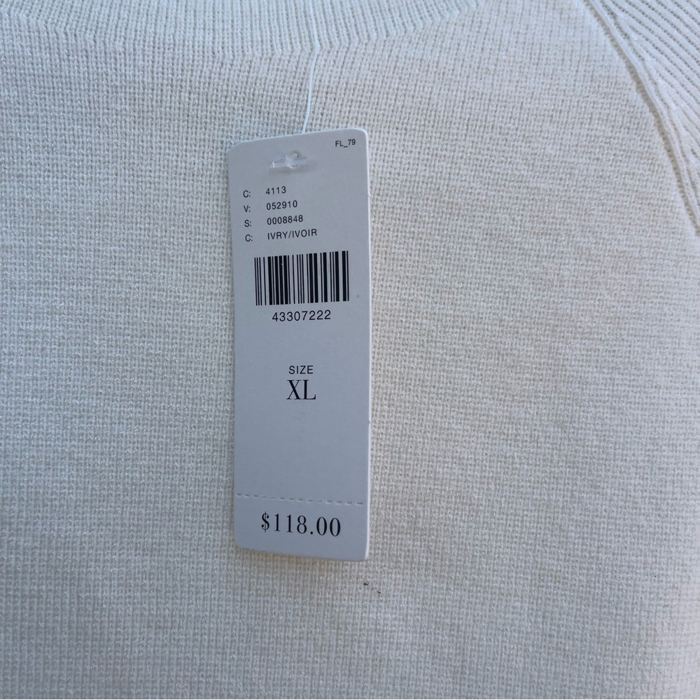 Anthropologie Moth Chester Bell Sleeve Knit Sweater Mini Dress Cream XL NWT - Picture 8 of 8